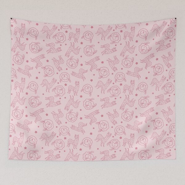 Item preview, Cute Pink Alpaca Pattern designed and sold by najmahsalam.