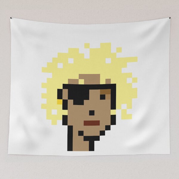 Item preview, CryptoPunk #1148 (Female with Wild Blonde Hair with an Eye Patch & Earing) designed and sold by inVinnieVeritas.