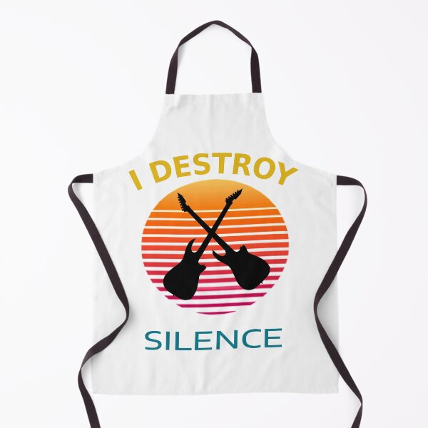 Item preview, I destroy silence guitar designed and sold by shirtsdesignpk.