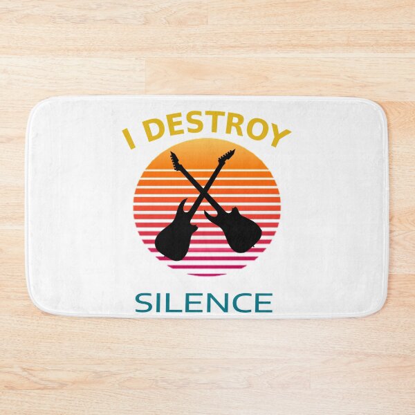 Item preview, I destroy silence guitar designed and sold by shirtsdesignpk.