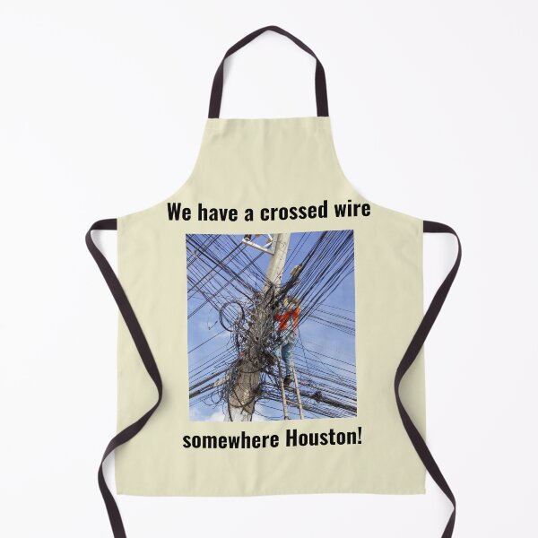 Item preview, "We have a crossed wire" (black text). designed and sold by skoumpourdides.