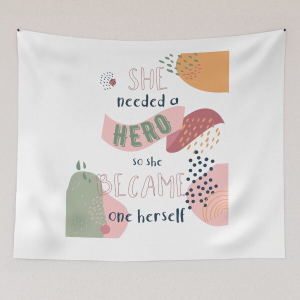 Item preview, She needed a hero, so she became one herself designed and sold by plammi.