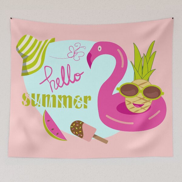 Item preview, Hello summer flamingo designed and sold by CutieBlue.