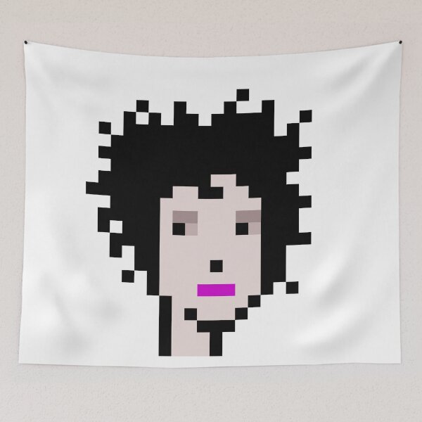 Item preview, CryptoPunk #753 (Female with Wild Crazy Hair & Purple Lipstick) designed and sold by inVinnieVeritas.