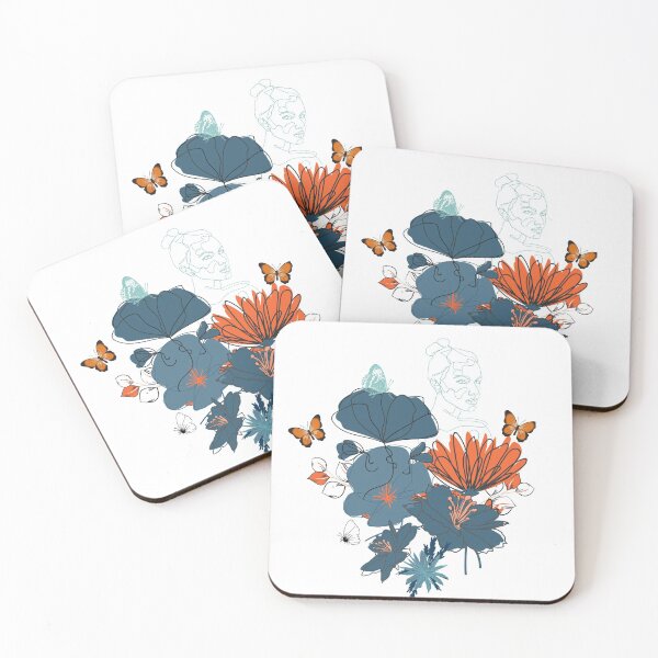 Item preview,  Floral -Blue and orange designed and sold by mariajogi.