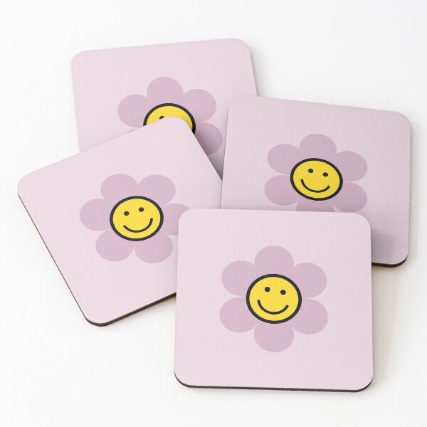 Item preview, smiley flower pink pastel designed and sold by crownyart.