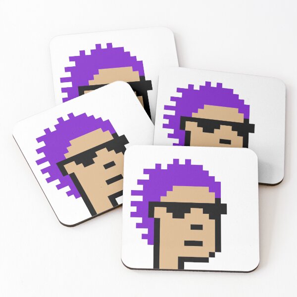 Item preview, CryptoPunk #1005 (Male with Purple Hair & Regular Sunglasses) designed and sold by inVinnieVeritas.