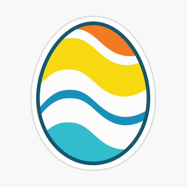 Item preview, Egg | Blue Yellow Orange | Stripes v2 designed and sold by Wintre2.