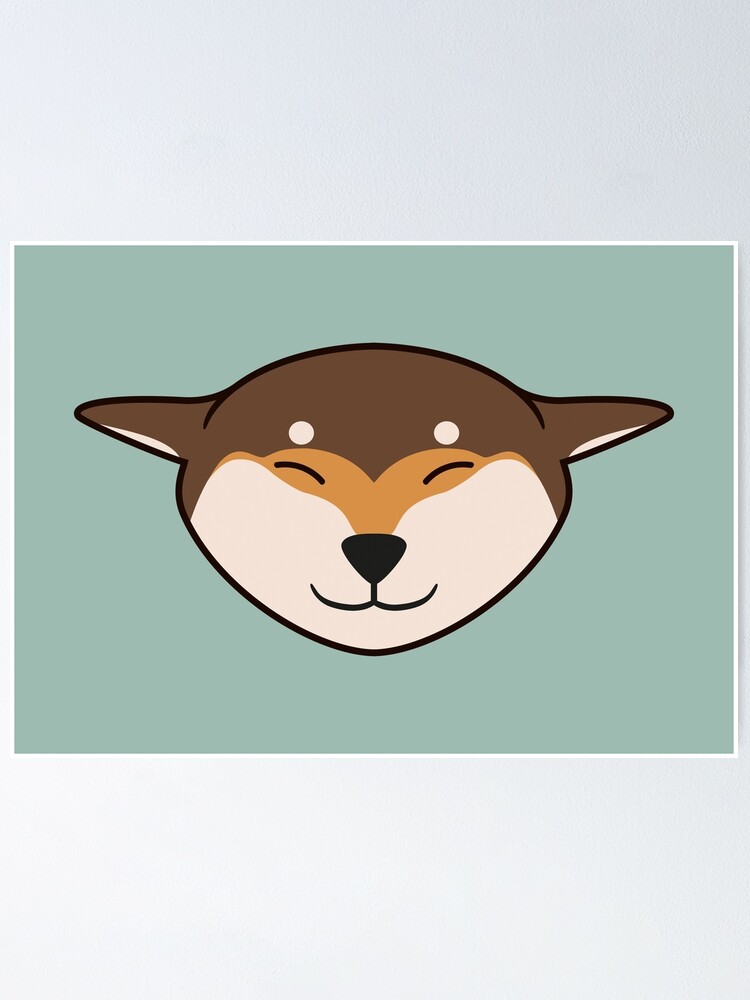Airplane Ears Sesame Shiba Inu Kawaii Poster