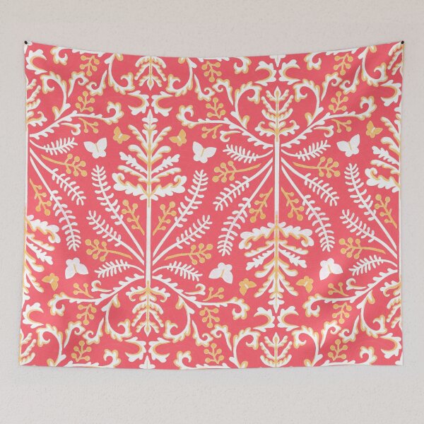 Item preview, Pink & White Grass Demask designed and sold by TigaTiga.