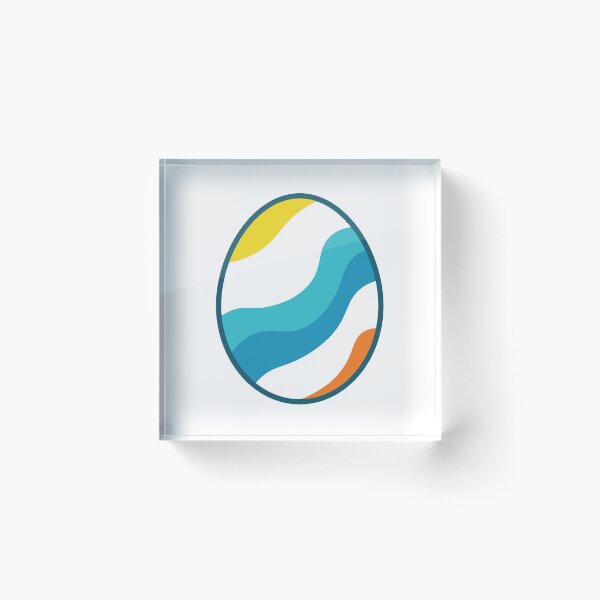 Item preview, Egg | Blue Yellow Orange | Stripes v3 designed and sold by Wintre2.