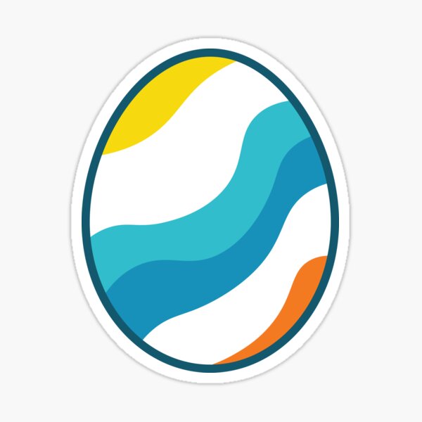 Item preview, Egg | Blue Yellow Orange | Stripes v3 designed and sold by Wintre2.