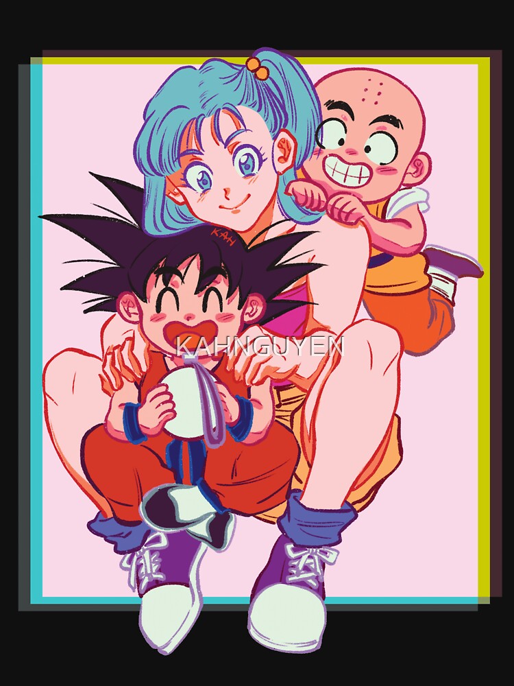 Seven dragon balls illustration, Bulma Goku Dragon Ball