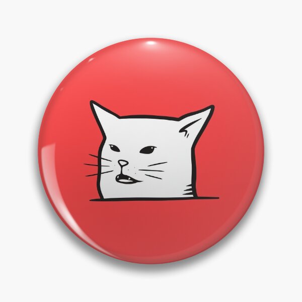 Item preview, White cat meme face designed and sold by ymd3signsshop.