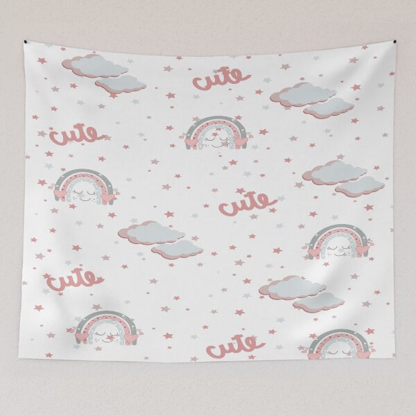 Item preview, Warm Pastel Cute Kids Rainbow Pattern designed and sold by Simona Balan.