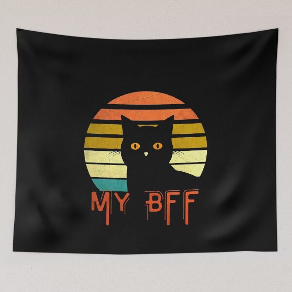 Item preview, VINTAGE CAT MY BFF | BEST FELINE FOREVER | BEST FRIEND FOREVER designed and sold by NATUREZONE.