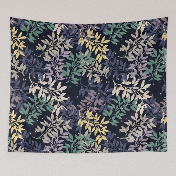 Item preview, Night time Botanical pattern designed and sold by ArtbyTane.