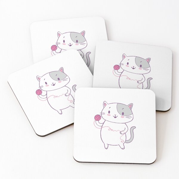 Item preview, Cat plays with ball of yarn designed and sold by DerSenat.