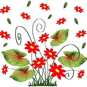 Artwork thumbnail, Red Flowers by SpringForever