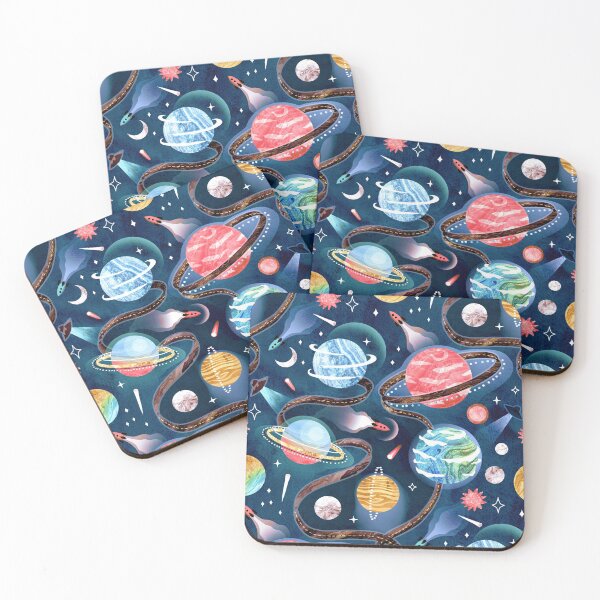 Item preview, Highway to Intergalactic Adventures - Navy Blue, Pink & Yellow designed and sold by TigaTiga.