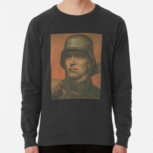 German Soldier Portrait, WW! Lightweight Sweatshirt