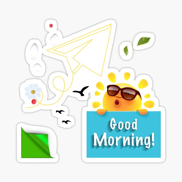 Good Morning Wake UP and LOVE Stickers, Good Morning Sticker, Good
