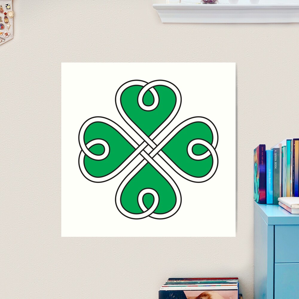 Celtic Knot 4 Leaf Clover #1 Art Print for Sale by danchampagne