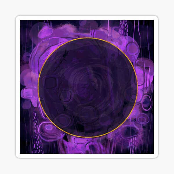 Purple Solar Eclipse Sticker