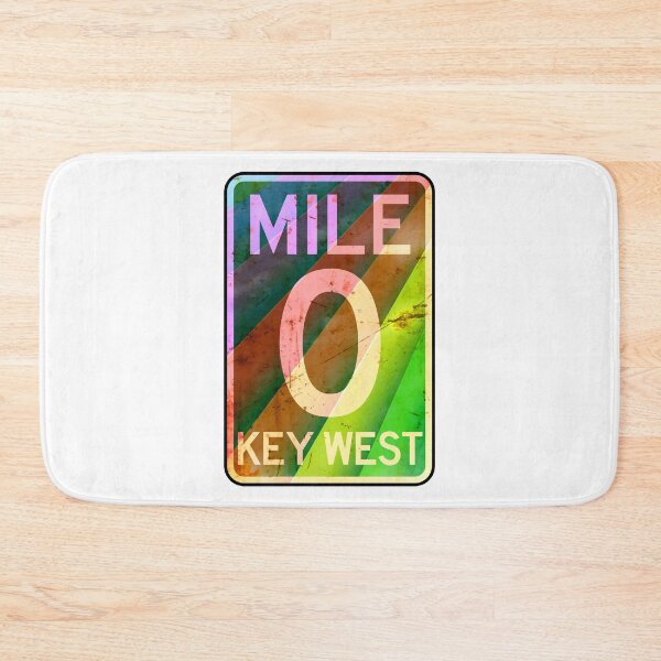 Item preview, Key West Florida  Mile 0 Rainbow Overseas Highway Vintage Travel Pride designed and sold by Travel Time.
