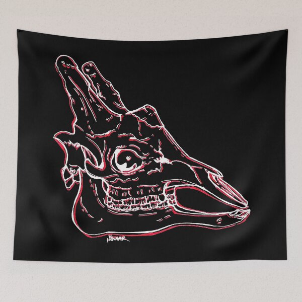 Item preview, Giraffe Skull (black BG) designed and sold by -Senaar-.