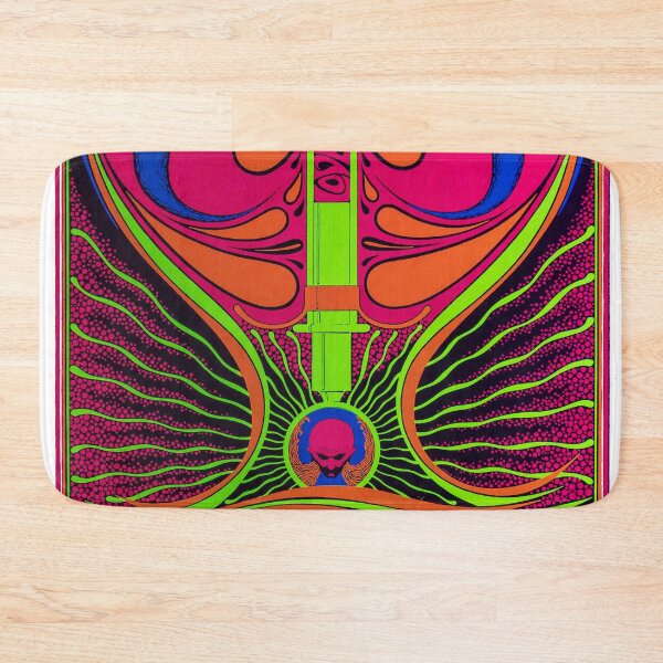 Item preview, Mainline Love, Black Light Poster, 1970s, pyschedelic, bad trip, neon pink, yellow, blue designed and sold by Nostrathomas66.