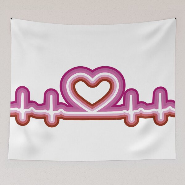 Item preview, Lesbian Pride Heartbeat designed and sold by Heartbeatsalad.
