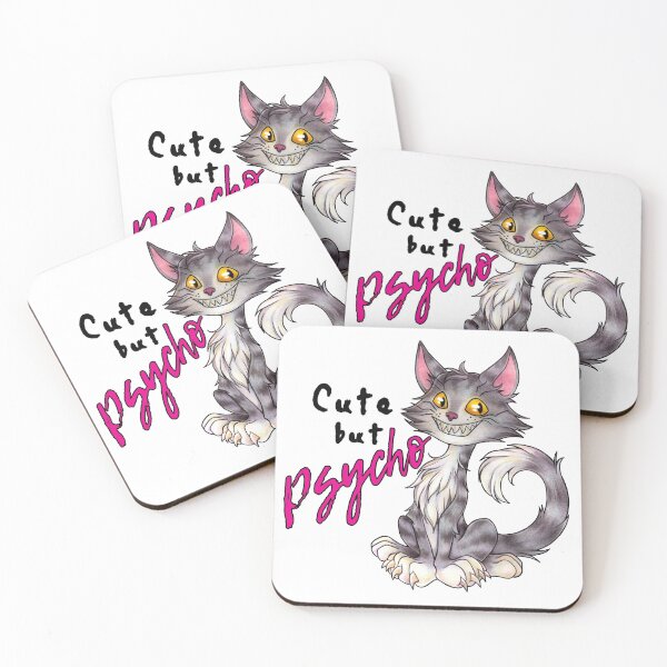 Item preview, Crazy Cat - Cute but Psycho - great gift idea for cat fans designed and sold by ZadzeneaArt.