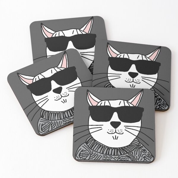 Item preview, Kitty Cat Beatnik designed and sold by ellenhenry.