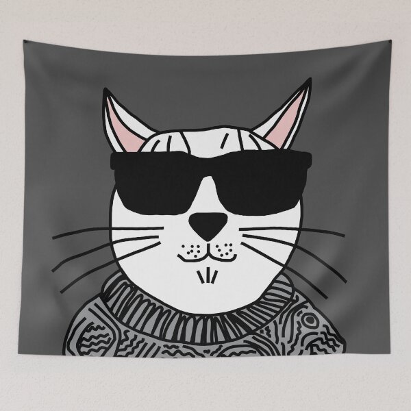 Item preview, Kitty Cat Beatnik designed and sold by ellenhenry.
