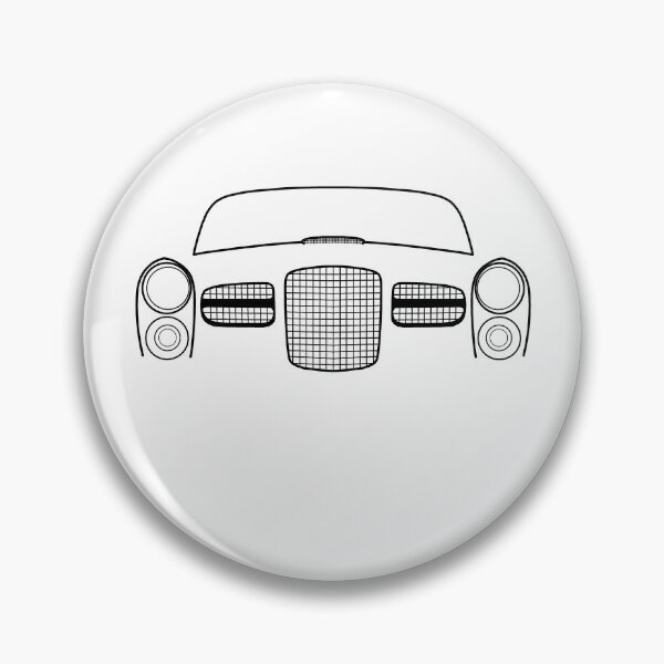 Item preview, Facel Vega HK500 1960s classic car black outline graphic designed and sold by soitwouldseem.