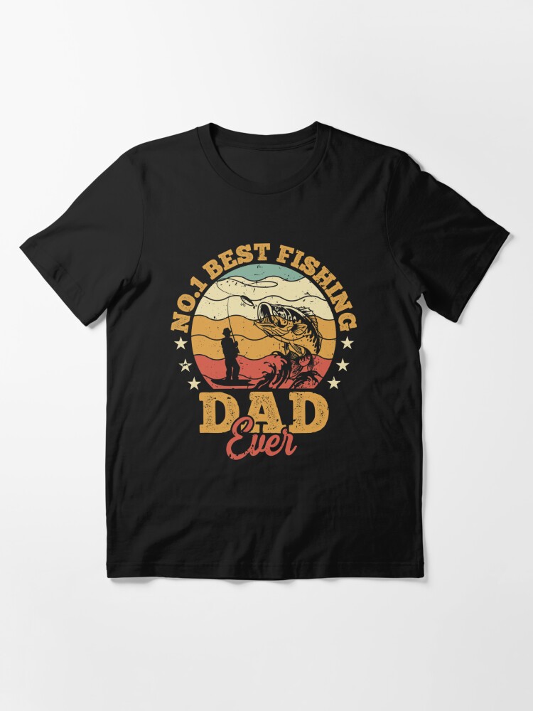 No1 Best Fishing Dad Ever, Fathers Day Present Essential T-Shirt for Sale  by InkyJack