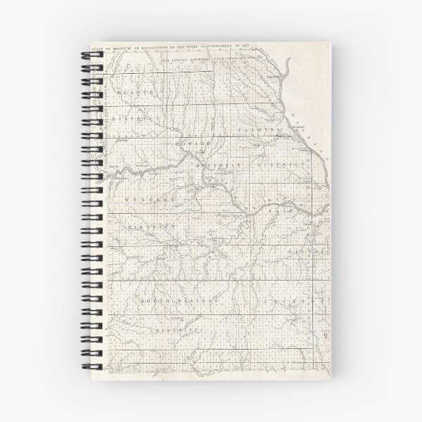 Item preview, Vintage Map of Missouri (1850) designed and sold by BravuraMedia.