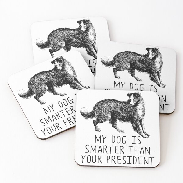 Aperçu de l'œuvre mon chien est plus intelligent que votre président créée et vendue par nevertheless-.