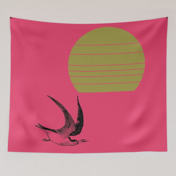 Item preview, Minimalist Wall Pink - Skimmer bird designed and sold by birdo-art.