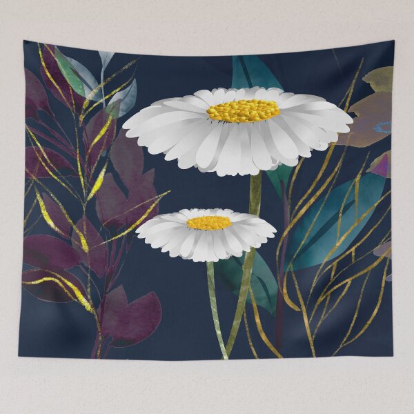 Item preview, William Morris and Van Gogh inspired fusion - Midnight blue and white.  Caroline Laursen Original  designed and sold by Caroline Laursen.