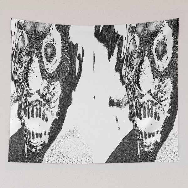 Item preview, Blood Thirsty Zombie of DOOM!!! Black and White Version 2 designed and sold by Black-and-Red.