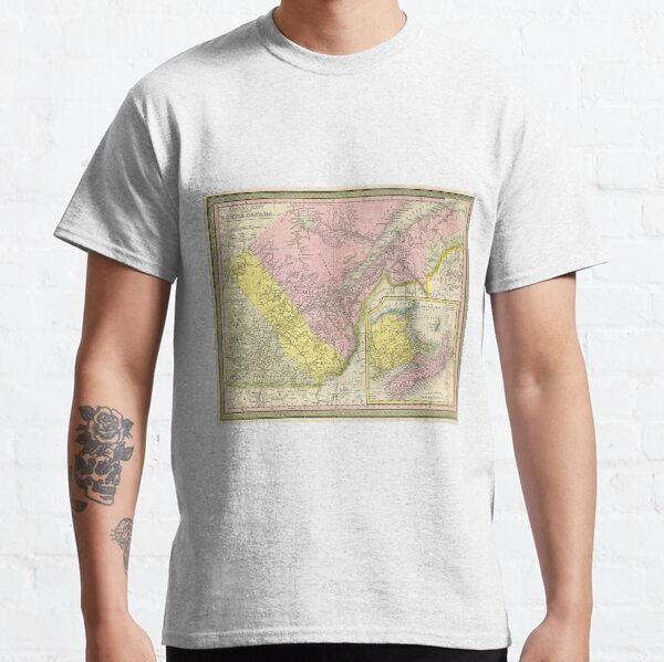 Vintage Map of Eastern Canada (1850) Classic T-Shirt