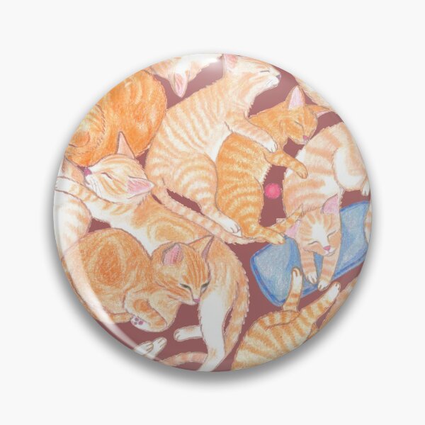 Item preview, sleeping ginger cats on terracotta designed and sold by EllenLambrichts.