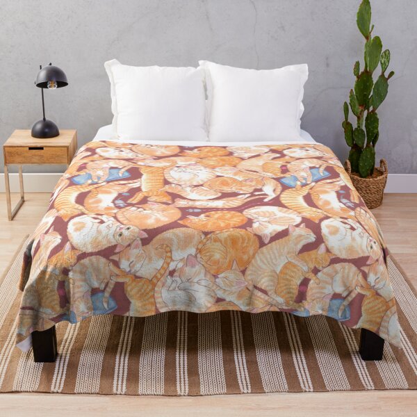 Item preview, sleeping ginger cats on terracotta designed and sold by EllenLambrichts.