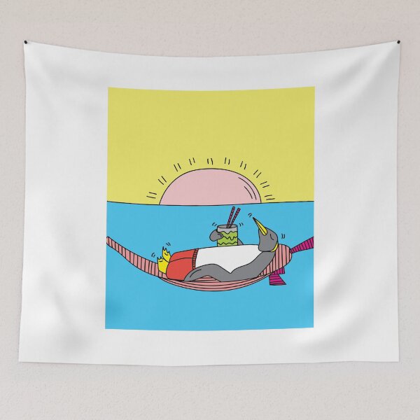 Item preview, Penguin Summer Sunset Vacation designed and sold by flofin.