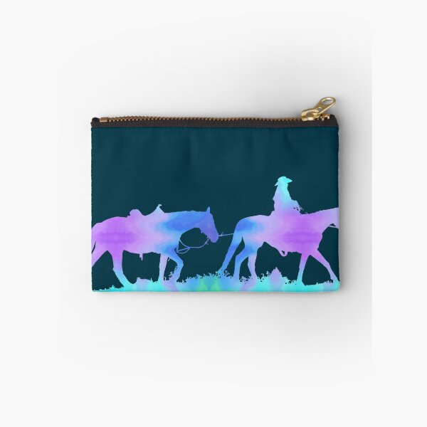 Item preview, Blue Purple Galaxy Western Horses designed and sold by FaithAndForest.