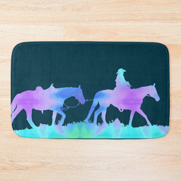 Item preview, Blue Purple Galaxy Western Horses designed and sold by FaithAndForest.