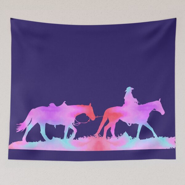 Item preview, Pink Blue Purple Western Horses designed and sold by FaithAndForest.