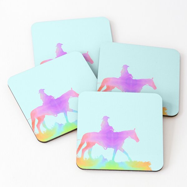 Item preview, More Rainbow Western Horses designed and sold by FaithAndForest.